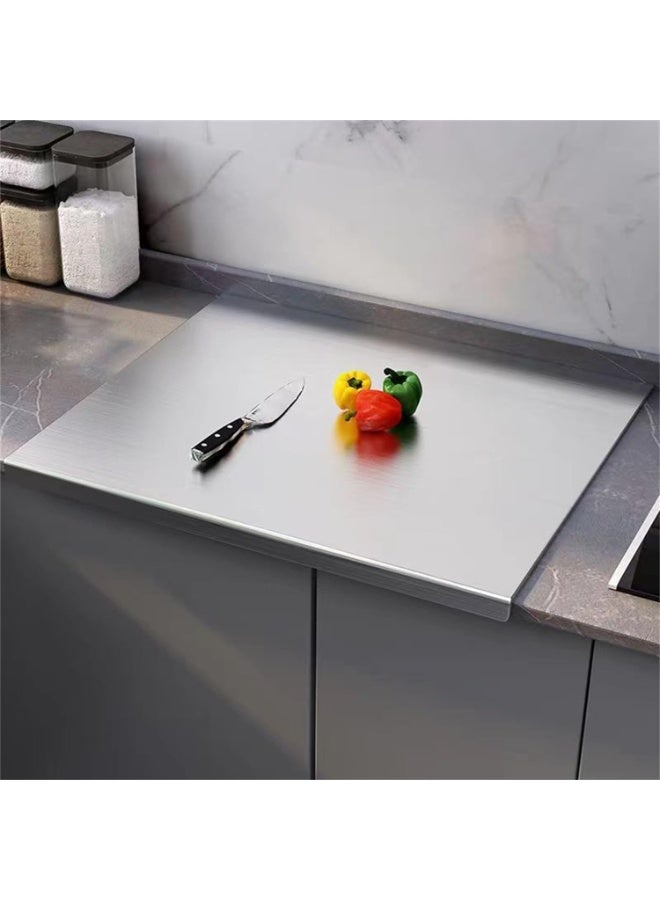 304 Stainless Steel Cutting Board for Kitchen,L Shape Pastry Board,Kneading Board Cutting Mats (30cm x 40cm) - Image 1