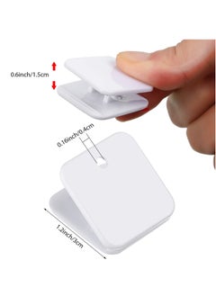 Excefore 12 PCS Self Adhesive Clips, Flag Clips, Tapestry Hangers Spring Clips, Wall Clips, Photo Clips, Poster Clips, Suitable for Home Office Decorations (White)  - Image 2