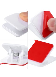 Excefore 12 PCS Self Adhesive Clips, Flag Clips, Tapestry Hangers Spring Clips, Wall Clips, Photo Clips, Poster Clips, Suitable for Home Office Decorations (White)  - Image 3