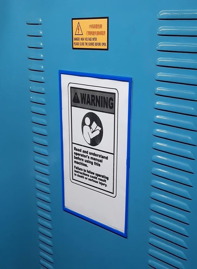 SOLO Magnetic Data SOP Holder, Pack of 2, Made in PP, Display Holder, for Office, Classroom, Store & Factory, to Display Advertising/Operating Instructions/Important Information (Blue, A4) - Image 5