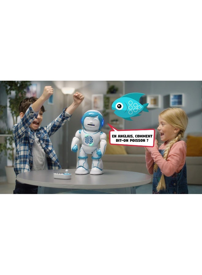 Lexibook Powerman ROB90FR Kid Learning Robot for Children Age 4+, Bilingual French and English Interactive STEM Robot Toy with Remote Control Joystick, Programmable Actions, Dance & Music Modes, 450+ Educational Quiz Questions, Voice Interaction Smart Educational Robotic Companion for Boys and Girls - Image 3