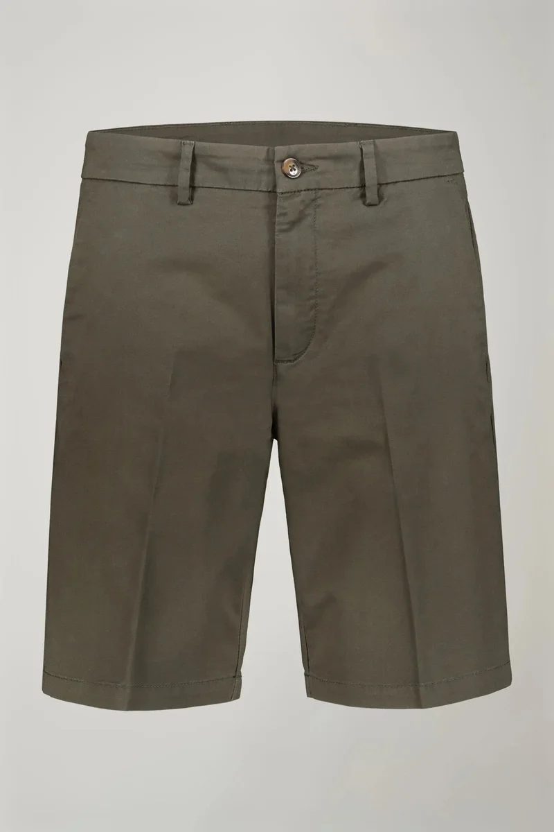 Doppelganger Green Men's Bermuda shorts classic twill construction regular fit - Military for Men | Best Price UAE