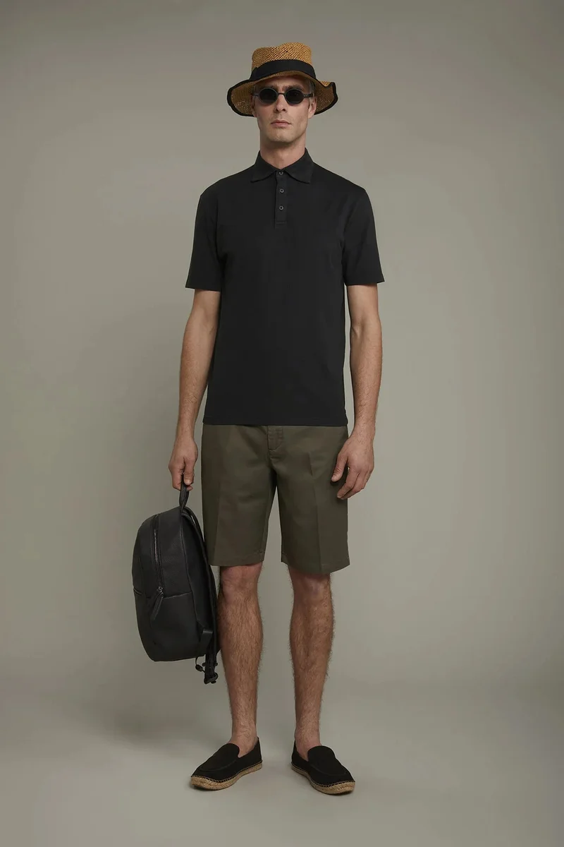 Men's Bermuda shorts classic twill construction regular fit - Military