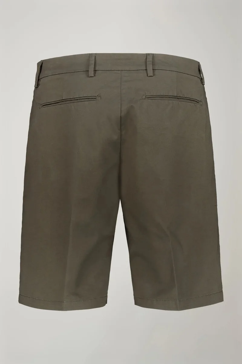 Doppelganger Green Men's Bermuda shorts classic twill construction regular fit - Military for Men | Best Price UAE