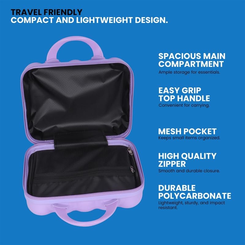 Polo Class Vanity case/Makeup Box | Lightweight and Durable| Waterproof case -Purple - Image 4