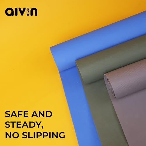 Aivin TREND YOGA MAT for Men & Women, Exercise Mat for Home Workout, Yoga Mat for Women, Gym Exercise Mat (180x60x0.4CM) Blue - Image 5