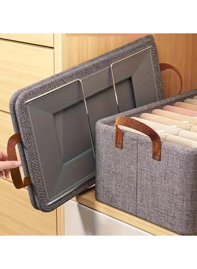 Organizer, versatile storage box to save space for clothes and pants - durable polyester, ideal for closets and dorm rooms 47*27*19 cm - Image 1