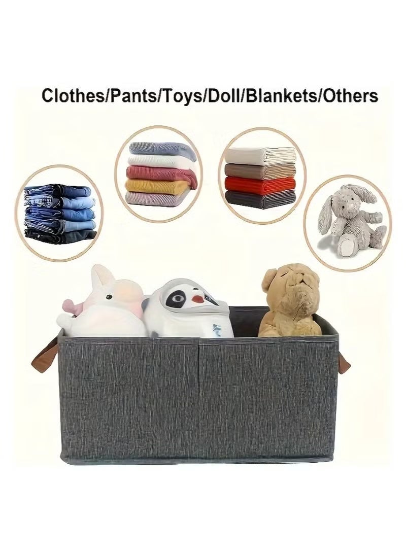 Organizer, versatile storage box to save space for clothes and pants - durable polyester, ideal for closets and dorm rooms 47*27*19 cm - Image 3