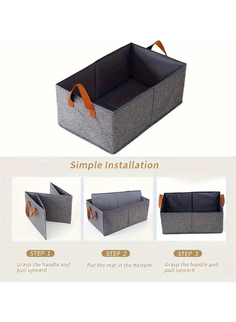 Organizer, versatile storage box to save space for clothes and pants - durable polyester, ideal for closets and dorm rooms 47*27*19 cm - Image 5