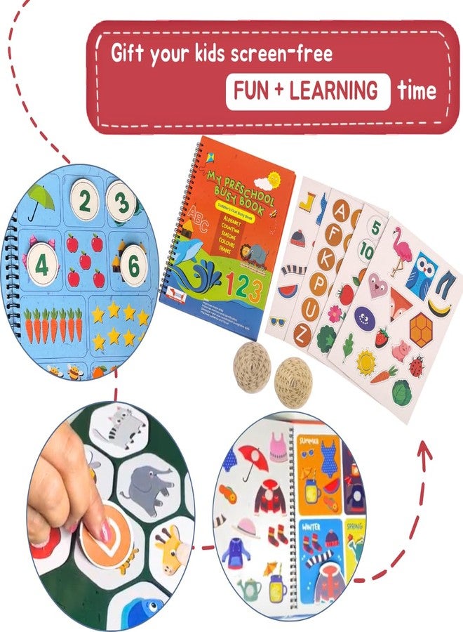 CocoMoco Kids Montessori Busy Book For Toddlers - Quiet Book For Kids, Learning Toys For 2-5 Year Olds, Preschool Birthday Return Gift For Kids (Single Pack), Multicolor - Image 4