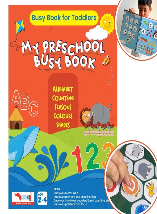 CocoMoco Kids Montessori Busy Book For Toddlers - Quiet Book For Kids, Learning Toys For 2-5 Year Olds, Preschool Birthday Return Gift For Kids (Single Pack), Multicolor - Image 1