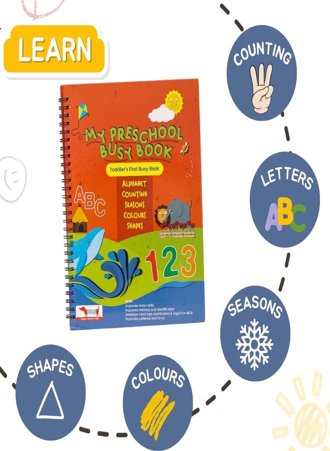 CocoMoco Kids Montessori Busy Book For Toddlers - Quiet Book For Kids, Learning Toys For 2-5 Year Olds, Preschool Birthday Return Gift For Kids (Single Pack), Multicolor - Image 2