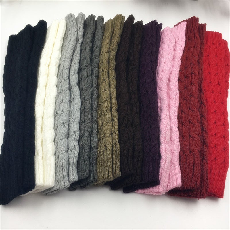 Korean Thick Knit Leg Warmers for Women Mixed color wholesale 