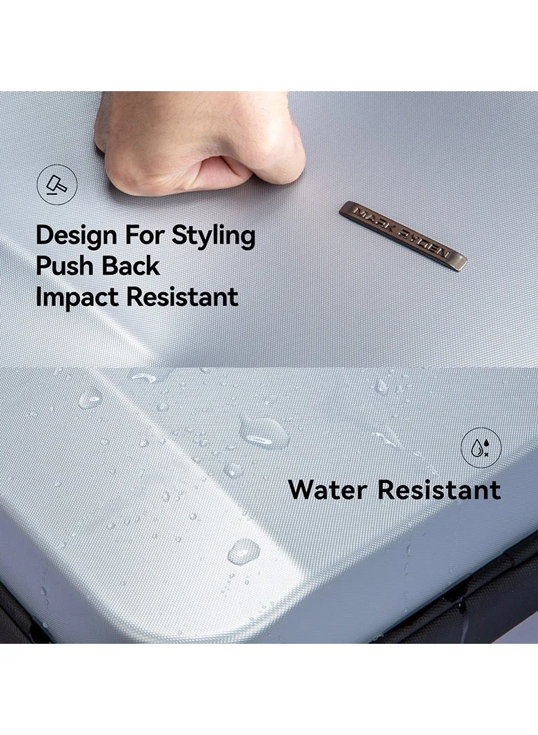 Mark Ryden  MARK RYDEN 7917 Backpack Silver - Organized Storage, Water-Resistant, Impact Resistant, USB Charging Port, Safety Lock, Ergonomic Design, Ideal for Business, Travel, and Daily Use  | Best Price UAE
