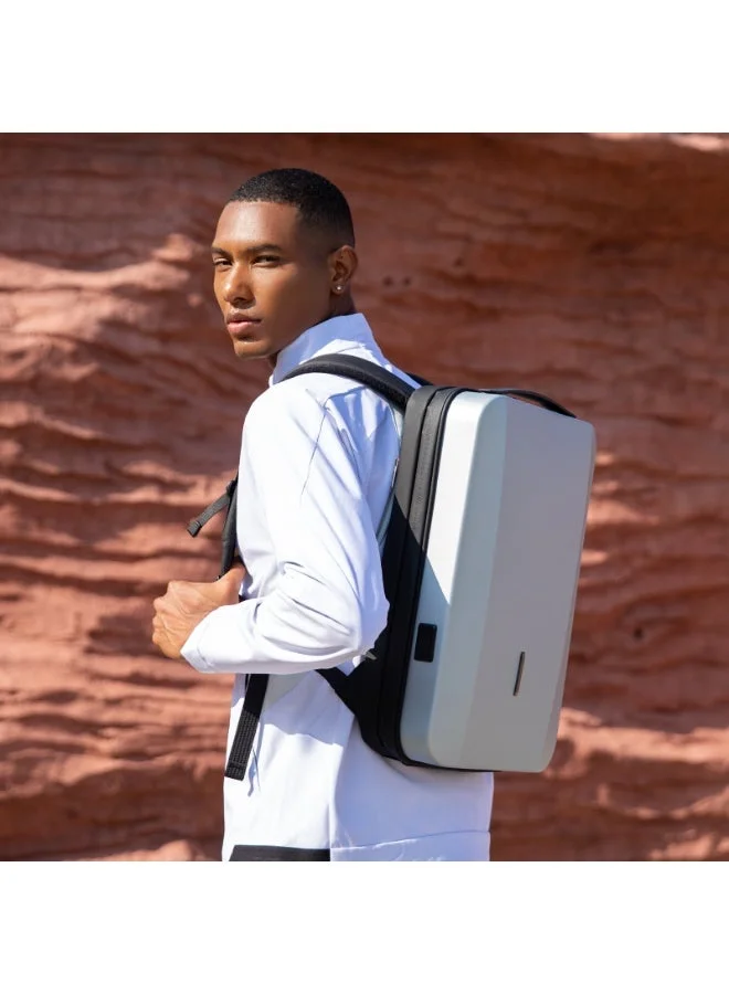 Mark Ryden  MARK RYDEN 7917 Backpack Silver - Organized Storage, Water-Resistant, Impact Resistant, USB Charging Port, Safety Lock, Ergonomic Design, Ideal for Business, Travel, and Daily Use  | Best Price UAE