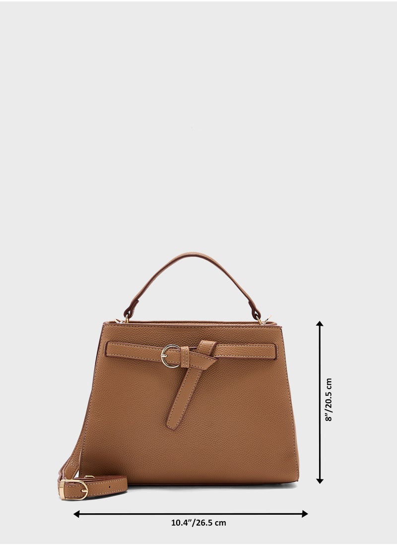 ELLA - Knot Detail Satchel Bag - Image 1