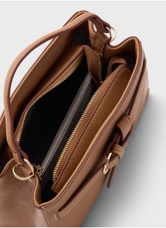 ELLA Knot Detail Satchel Bag  - Image 5