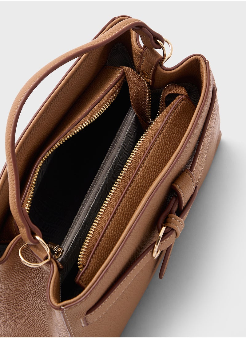 ELLA - Knot Detail Satchel Bag - Image 1