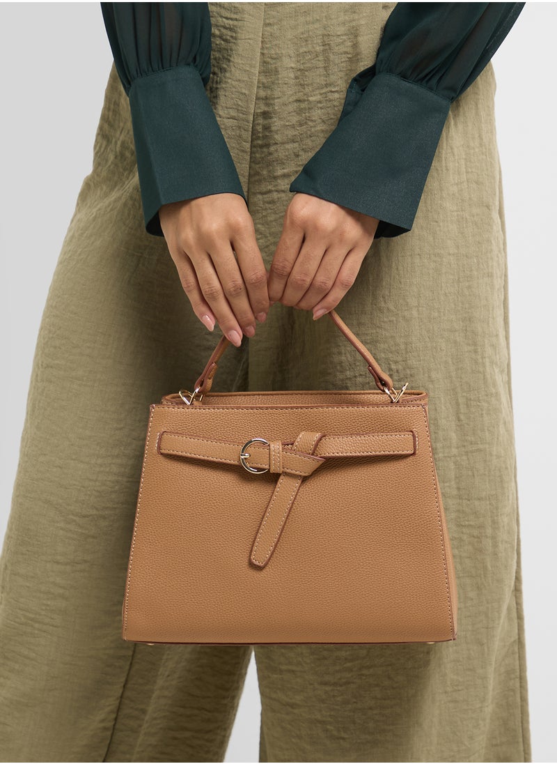 ELLA - Knot Detail Satchel Bag - Image 1