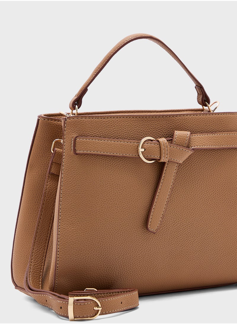 ELLA - Knot Detail Satchel Bag - Image 1