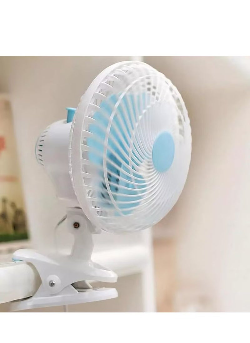 JAJEEK - Portable Desk Fan with 2-Speed Settings | Quiet Clip-On Table Fan with Oscillating & Tilt Design | Rotatable Wall Mount Mini Fan for Office, Home, Travel | Strong Airflow Hanging Fan for Desktop & Personal Use - Image 1