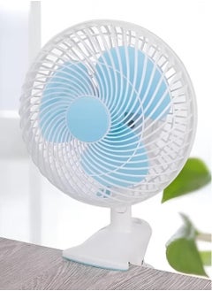 Portable Desk Fan with 2-Speed Settings | Quiet Clip-On Table Fan with Oscillating & Tilt Design | Rotatable Wall Mount Mini Fan for Office, Home, Travel | Strong Airflow Hanging Fan for Desktop & Personal Use