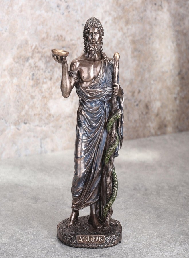 Veronese Design 6 1/4 Inch Asclepius Greek God of Medicine Cold Cast Resin Bronze Finish Sculpture - Image 2