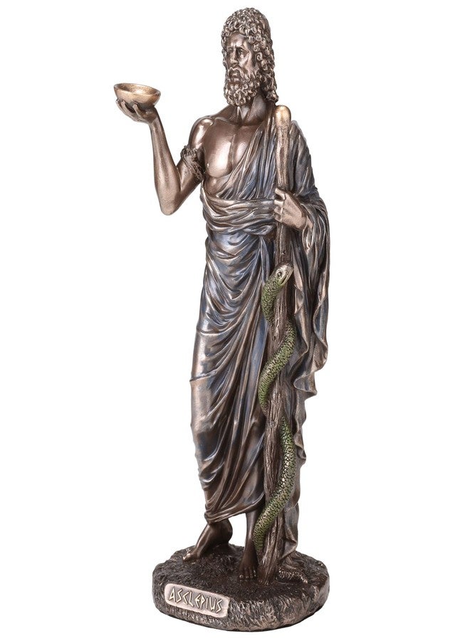 Veronese Design 6 1/4 Inch Asclepius Greek God of Medicine Cold Cast Resin Bronze Finish Sculpture - Image 1
