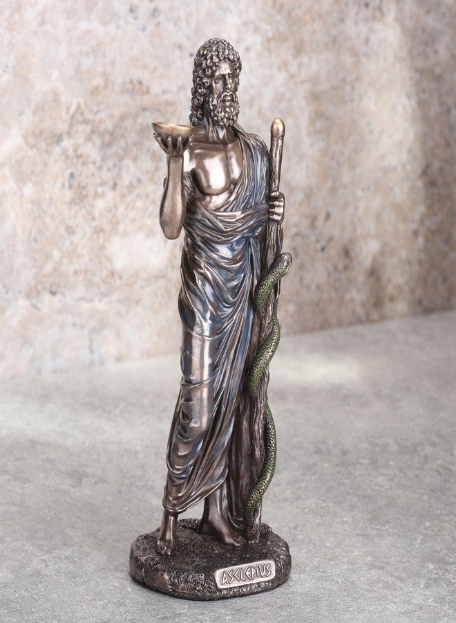 Veronese Design 6 1/4 Inch Asclepius Greek God of Medicine Cold Cast Resin Bronze Finish Sculpture - Image 3