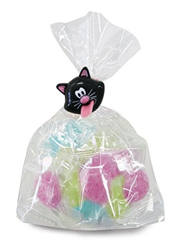 Joie Meow Multi-Use Reusable Kitchen Ties, Keep Food Bags Closed for Freshness, Organize Cords, Cute Cloth Napkin Ring, Set of 3, Cat-Themed Storage Gadget, Silicone Chip Clips - Image 5