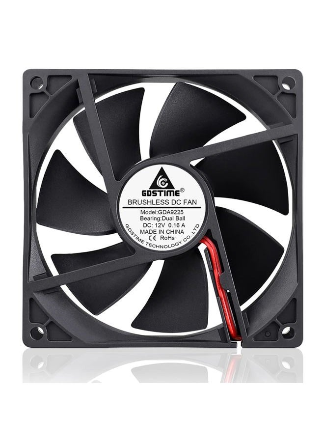 GDSTIME 92mm x 92mm x 25mm 12V Dual Ball Bearings Brushless Cooling Fan for Desktop, Server, Gaming PC - Image 2