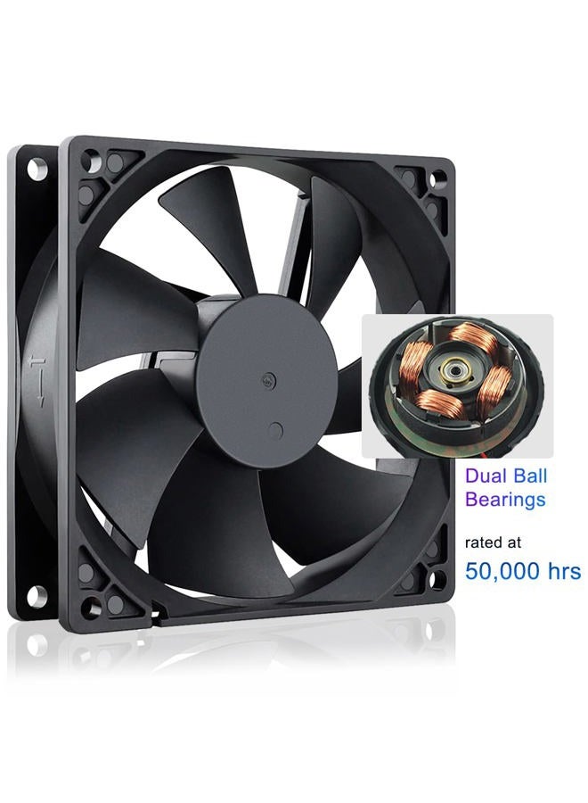 GDSTIME 92mm x 92mm x 25mm 12V Dual Ball Bearings Brushless Cooling Fan for Desktop, Server, Gaming PC - Image 3