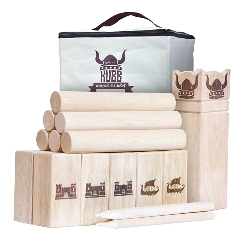GoSports Backyard Size Kubb Viking Clash Toss Game Set - Image 1