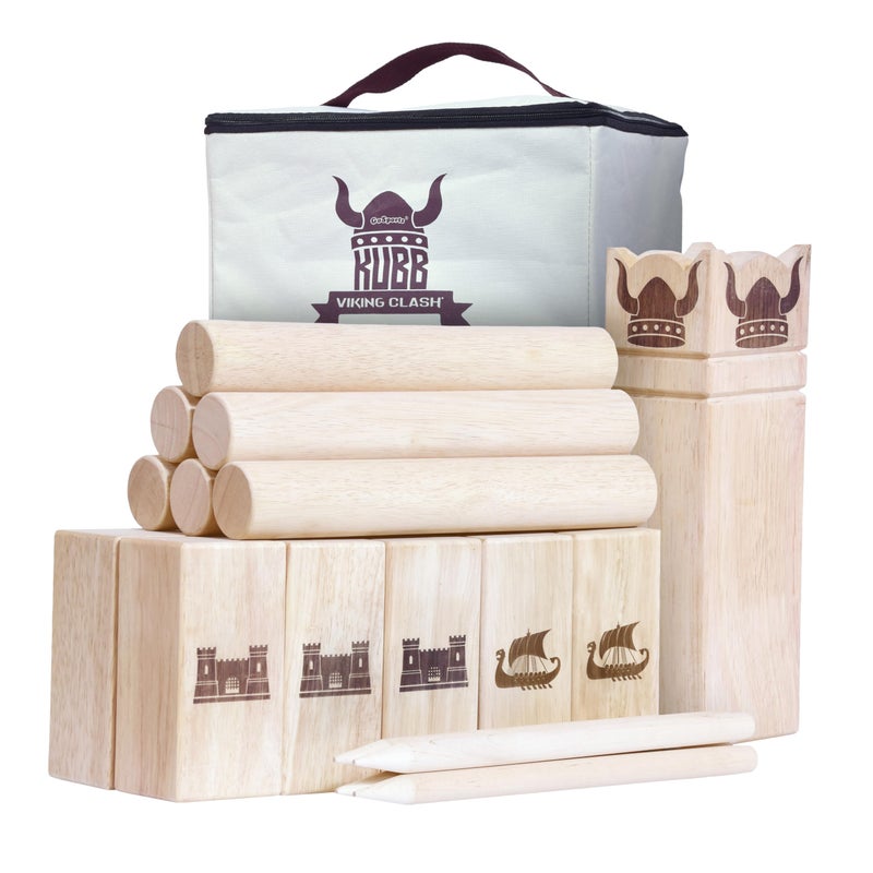 GoSports Backyard Size Kubb Viking Clash Toss Game Set - Image 2
