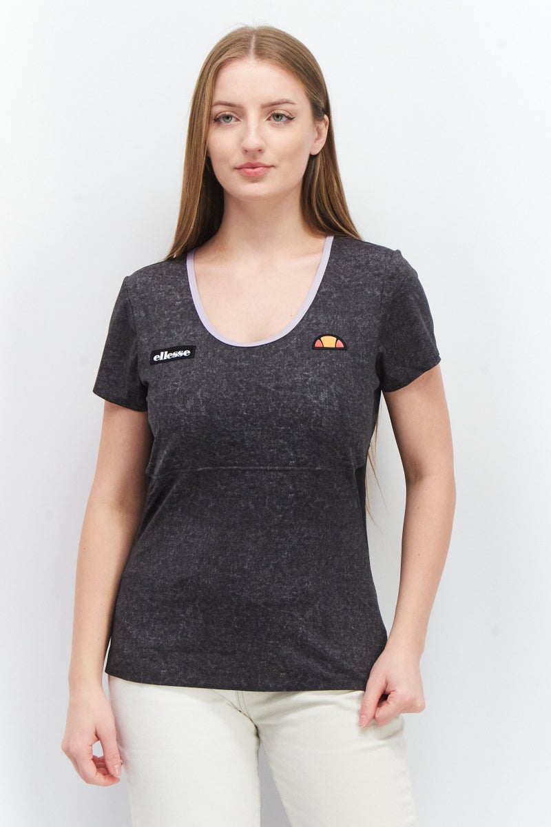 Ellesse Women Sportswear Fit Short Sleeves Outdoor T-Shirt, Black - Image 1