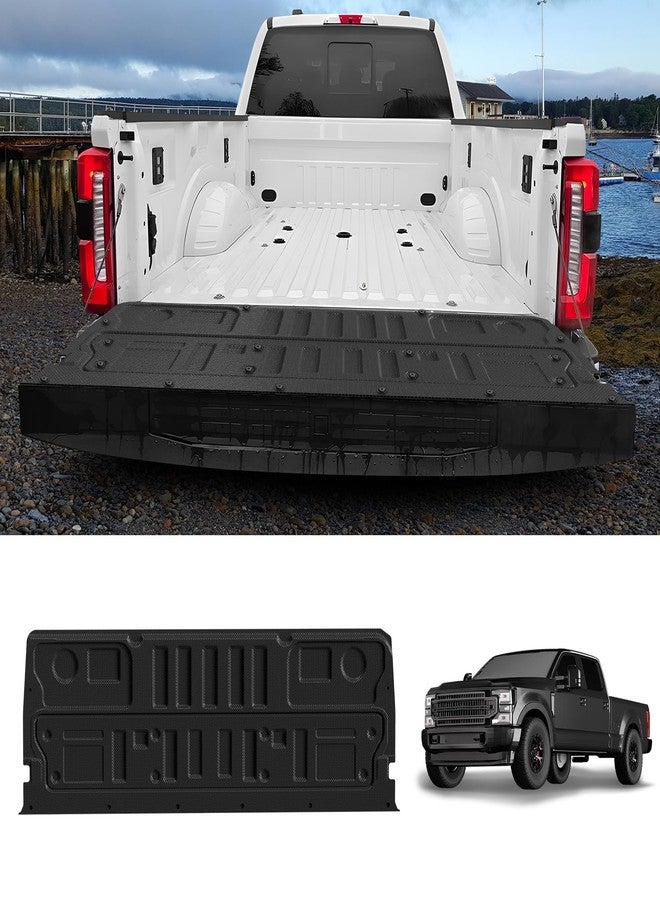 LASFIT سجادة باب خلفي للشاحنة من LASFIT لسيارات فورد سوبر ديوتي F250 وF350 وF450 موديلات 2023 و2026 و2025 و2024 (لا تناسب الطرازات المزودة بدرجة اختيارية للباب الخلفي). بطانة باب خلفي من مادة TPE مقاومة لجميع الأحوال الجوية، قطعة واحدة، لون أسود. - Image 1