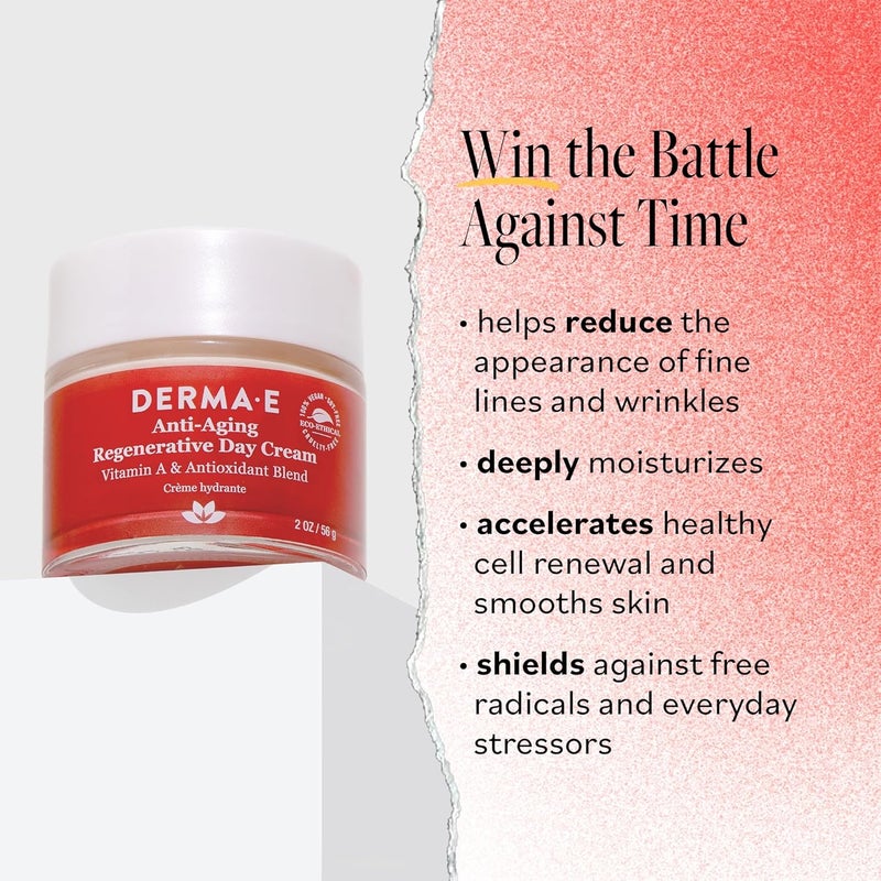 derma-e Derma E Anti-Aging Regenerative Day Cream with Vitamin A & Antioxidant Blend - 2 Oz - Image 2