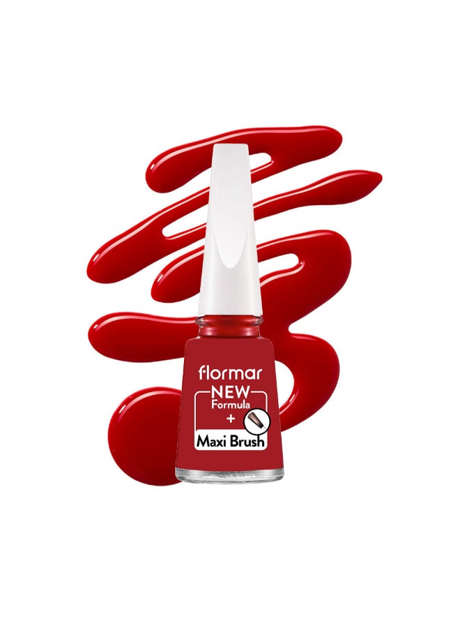 flormar Classic Nail Enamel With New Formula And Maxi Brush - 321 321 Red Flag - Image 3