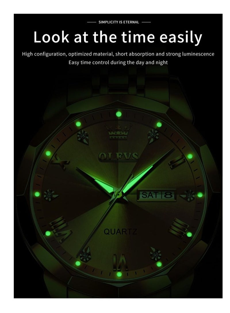 أوليفز ساعة رجال الأعمال مقاومة للماء من الستانلس ستيل مقاس 41 ملم - باللون الأسود - Image 4