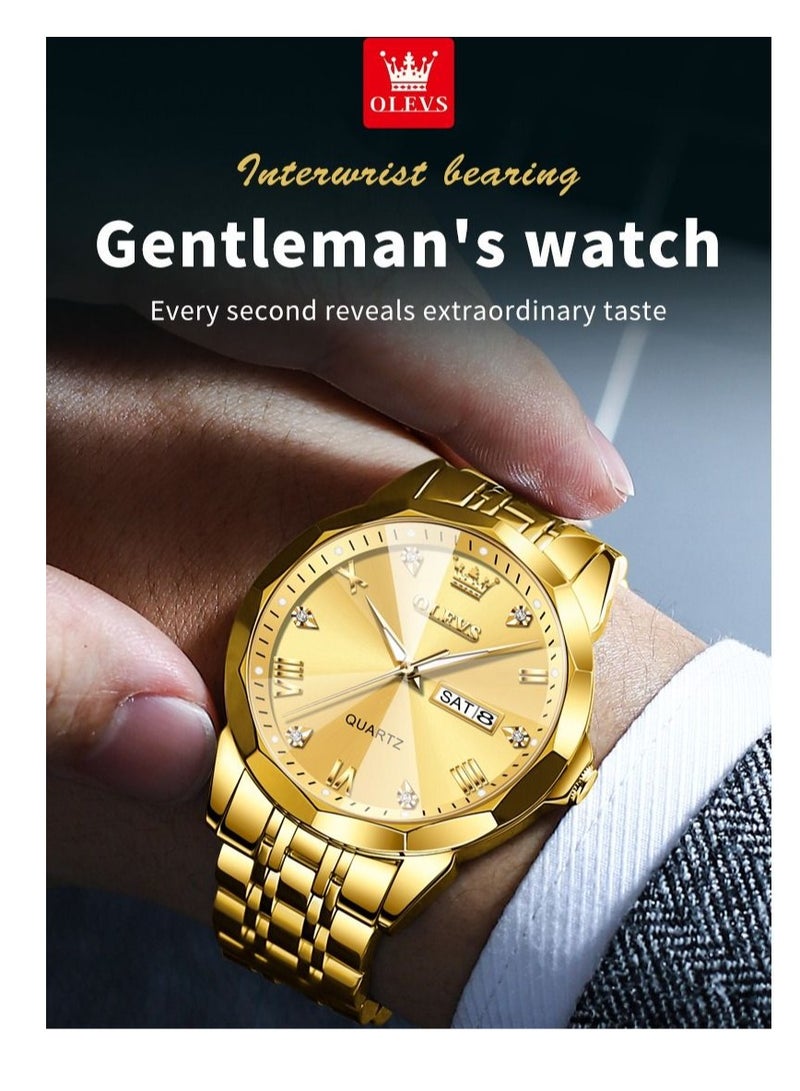 أوليفز ساعة رجال الأعمال مقاومة للماء من الستانلس ستيل مقاس 41 ملم - باللون الأسود - Image 2