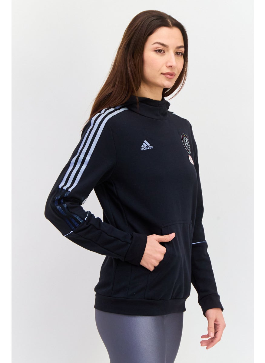 Adidas Women Sportswear Fit Long Sleeve Training Hoodie, Black  - Image 2