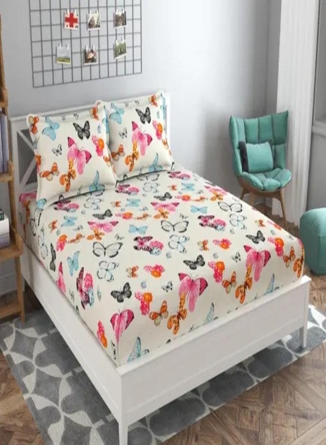 Syriddyaas Prime Collection Combo Pack of 2 Double Bedsheet with 4 Free Pillow Covers | 209 TC Soft Cotton-Blend 228X228 Cm Combo Double Bedsheet for Double Bed - Image 5