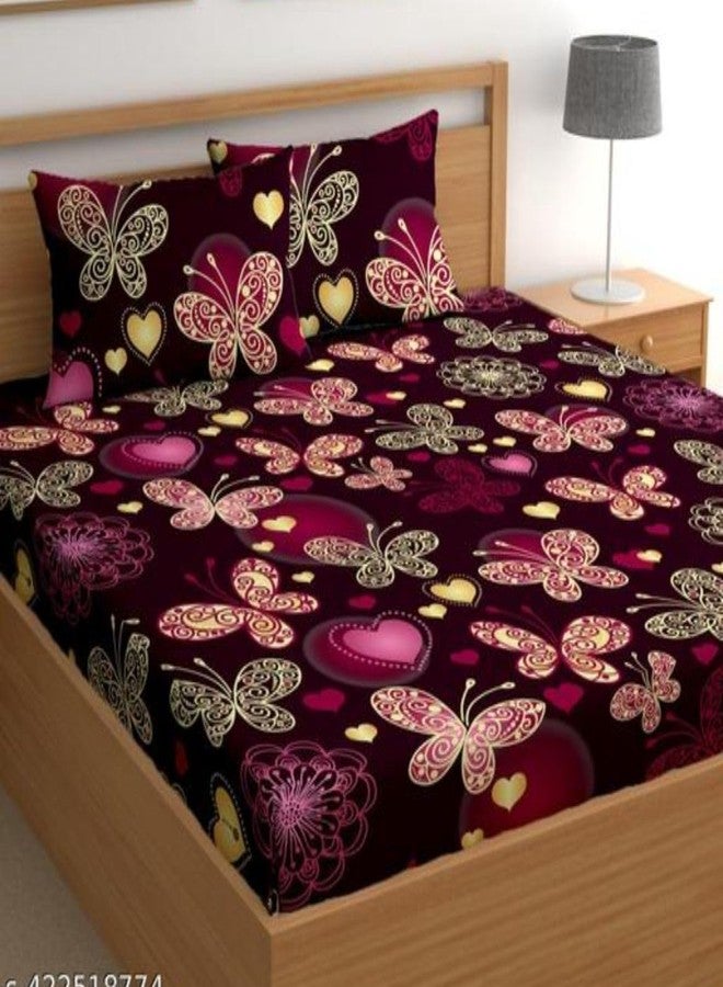 Syriddyaas Prime Collection Combo Pack of 2 Double Bedsheet with 4 Free Pillow Covers | 209 TC Soft Cotton-Blend 228X228 Cm Combo Double Bedsheet for Double Bed - Image 2