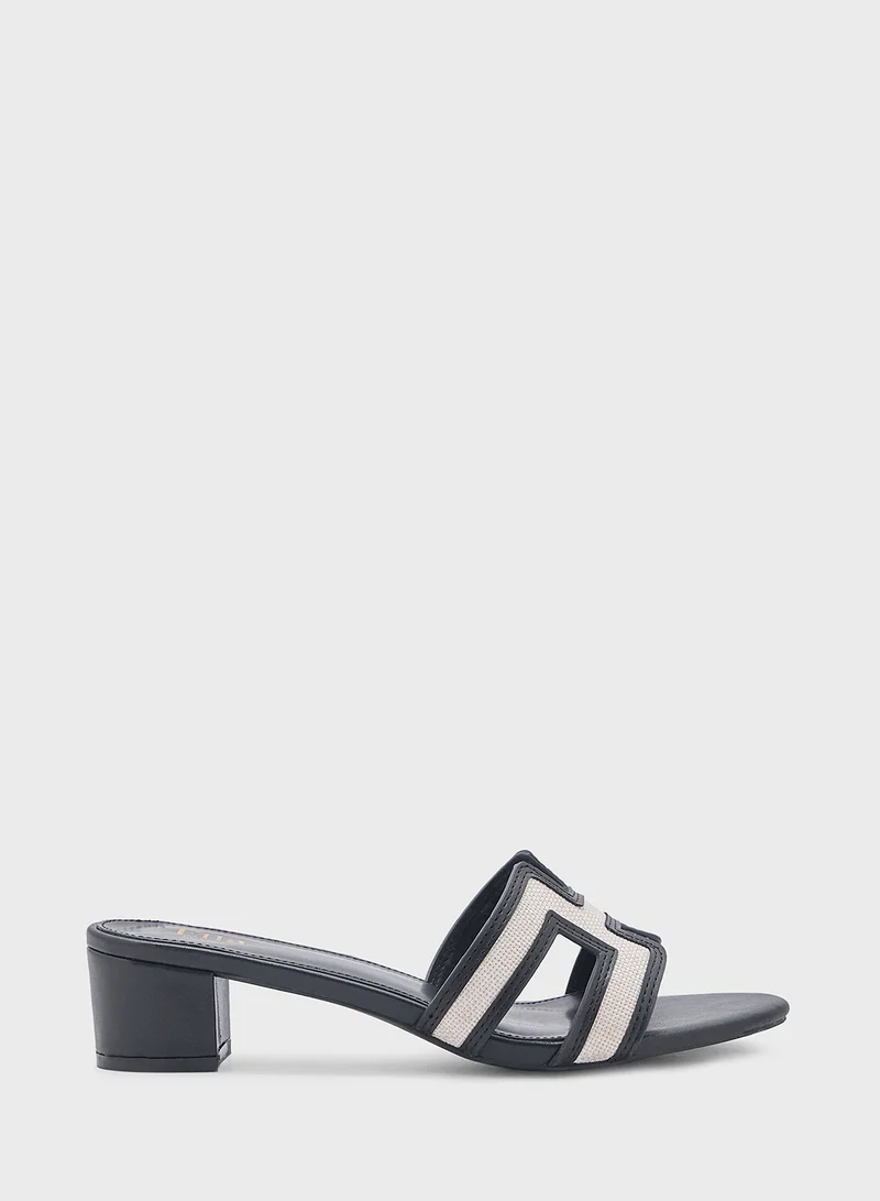 ELLA Contrast Color H Mule Sandal