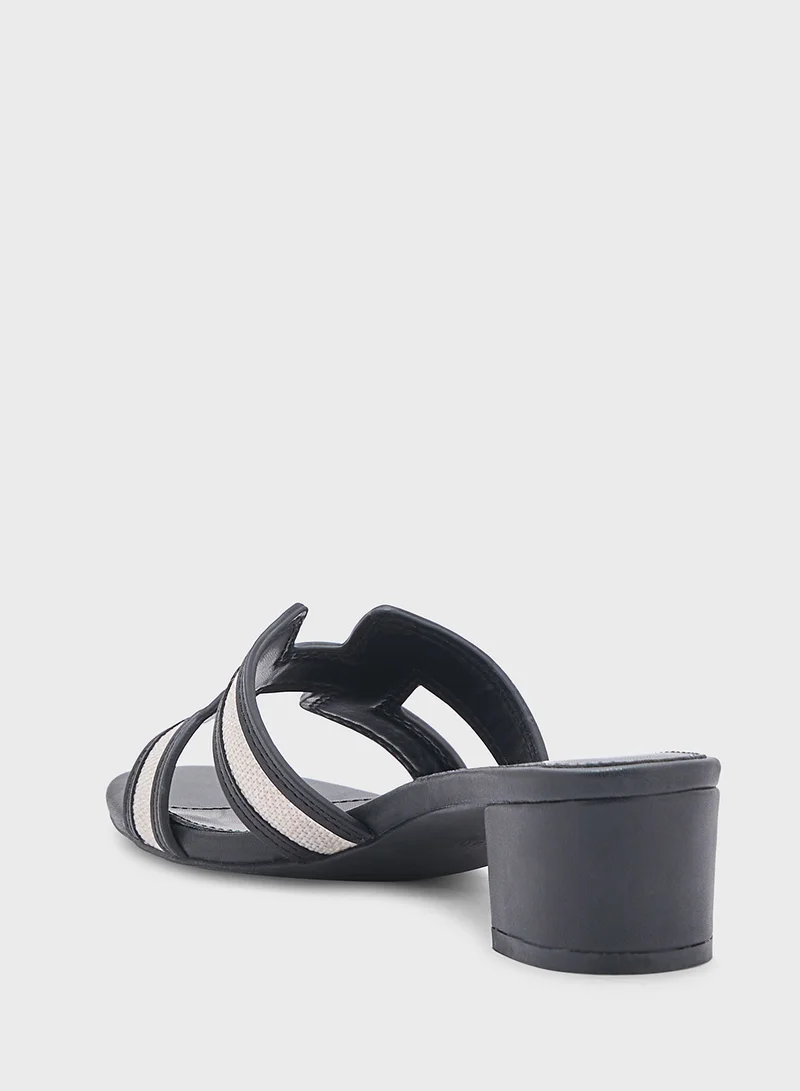 ELLA Contrast Color H Mule Sandal