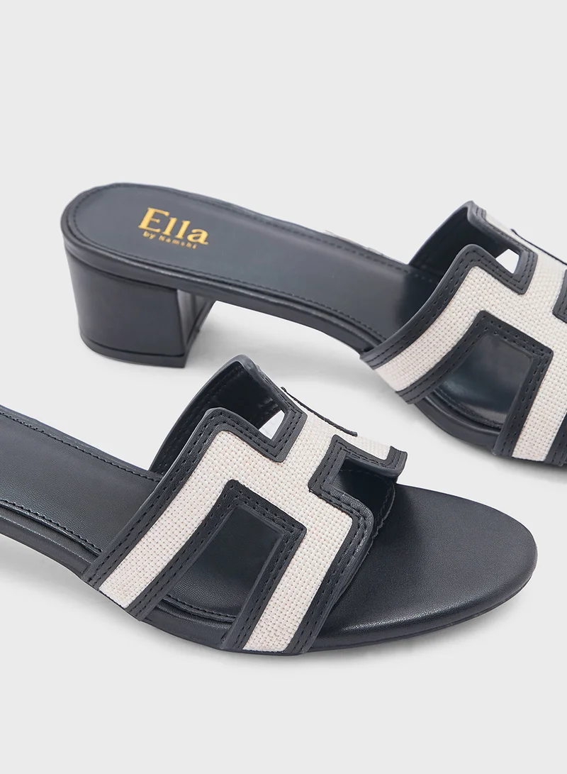 ELLA Contrast Color H Mule Sandal