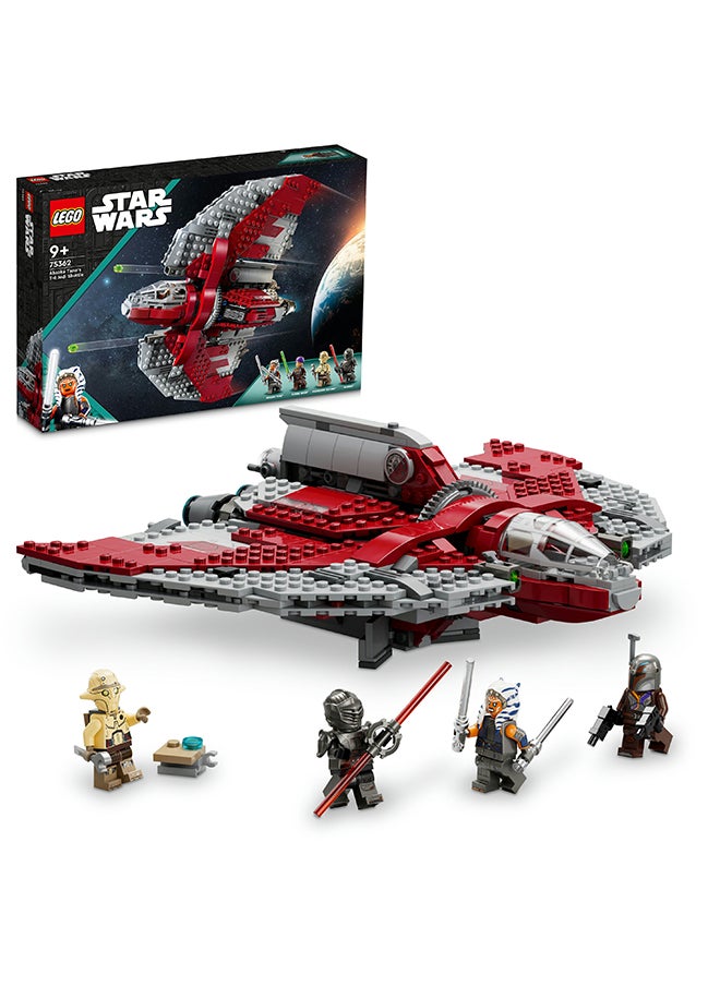 LEGO لعبة بناء طائرة جيدي T-6 لأهسوكَا تَانو من حرب النجوم 75362؛ فكرة هدية ممتعة للأطفال من عمر 9 سنوات فما فوق، تضم مركبة فضائية قابلة للبناء تطلق الكتل و4 شخصيات (601 قطعة)  - Image 1