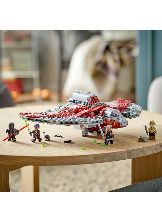 LEGO لعبة بناء طائرة جيدي T-6 لأهسوكَا تَانو من حرب النجوم 75362؛ فكرة هدية ممتعة للأطفال من عمر 9 سنوات فما فوق، تضم مركبة فضائية قابلة للبناء تطلق الكتل و4 شخصيات (601 قطعة)  - Image 5