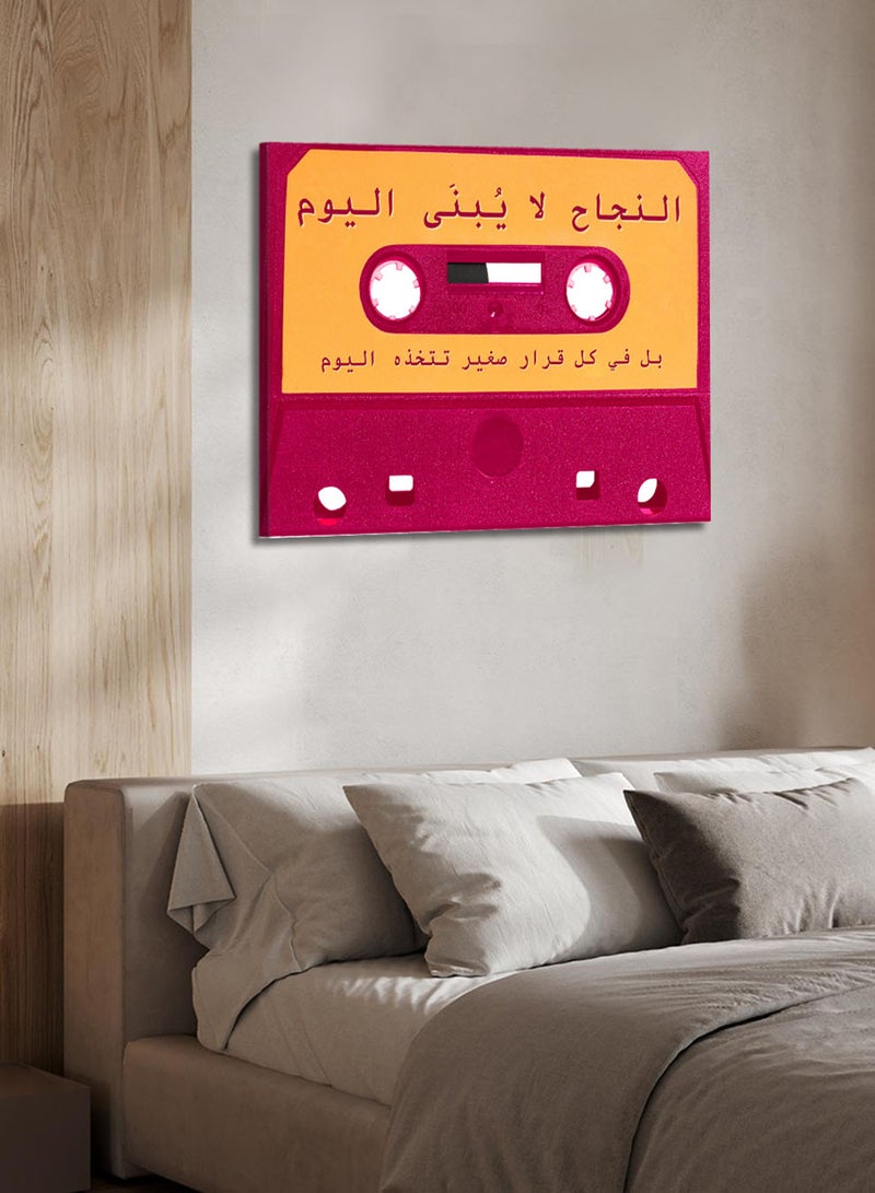 LOWHA Canvas Wall Art Stretched Over Wooden Frame with Cassette Tape Classic Design - Image 3