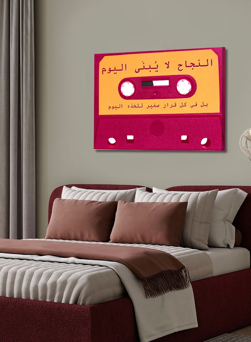 LOWHA Canvas Wall Art Stretched Over Wooden Frame with Cassette Tape Classic Design - Image 2